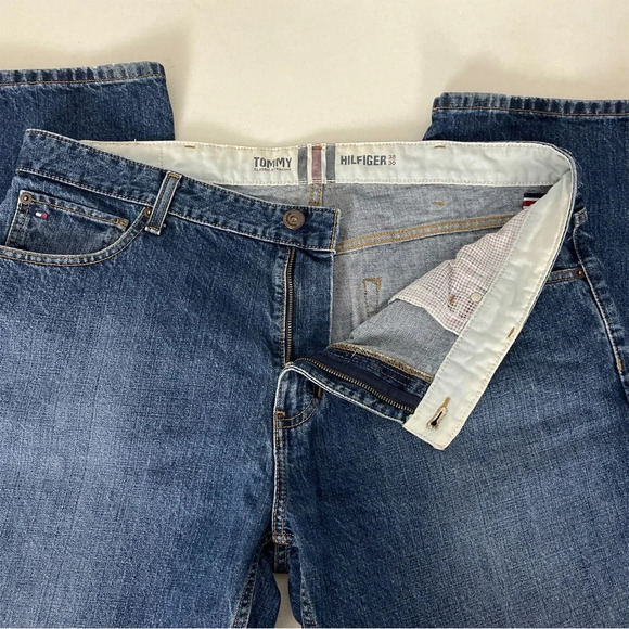 Tommy Hilfiger Men’s Jeans Classic Straight Blue Denim Size 38/30 - Picture 3 of 10